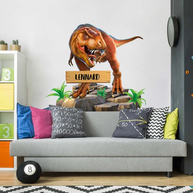 Wallstickers T-Rex with desired text