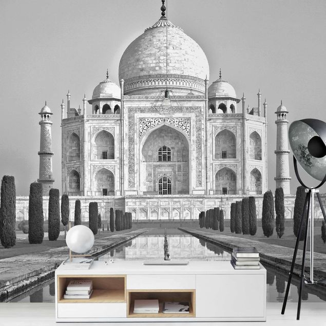 Fototapet grå Taj Mahal With Garden