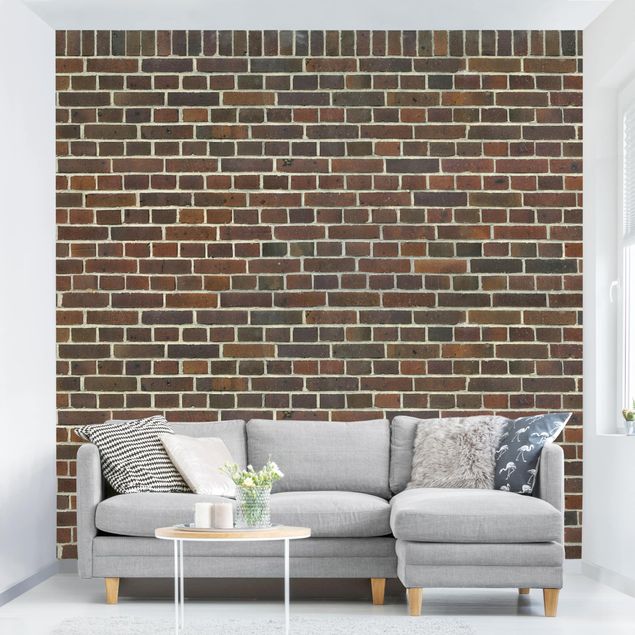 tapet London Brick Wall Reddish Brown