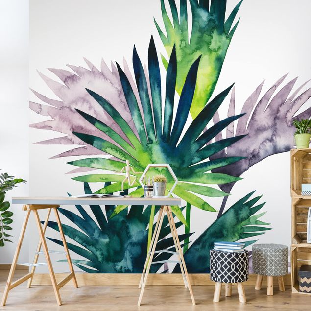Tapet moderne Exotic Foliage - Fan Palm
