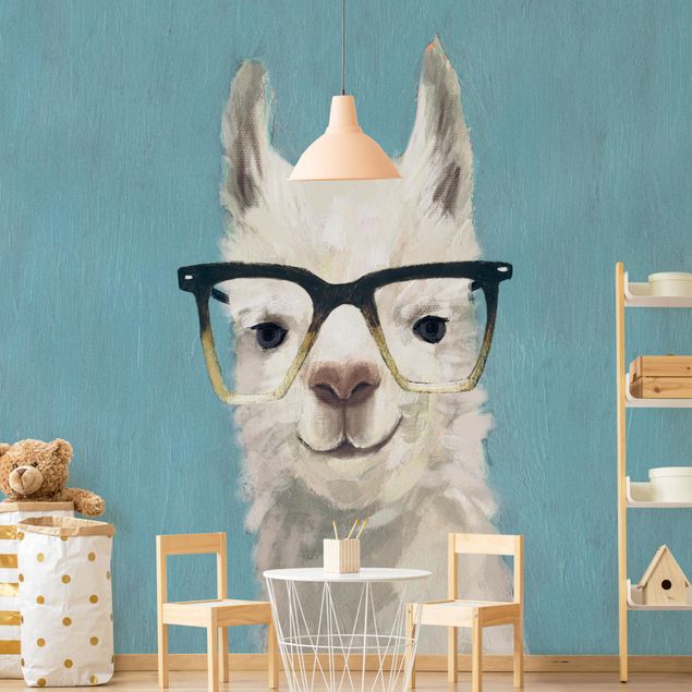 Moderne tapet Lama With Glasses IV