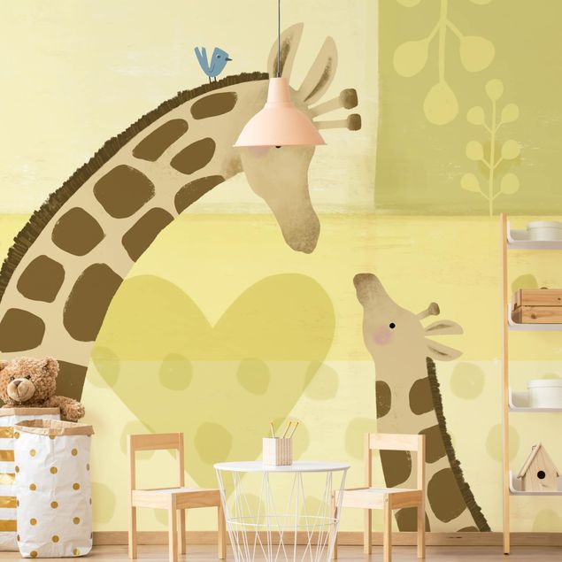 Moderne tapet Mum And I - Giraffes