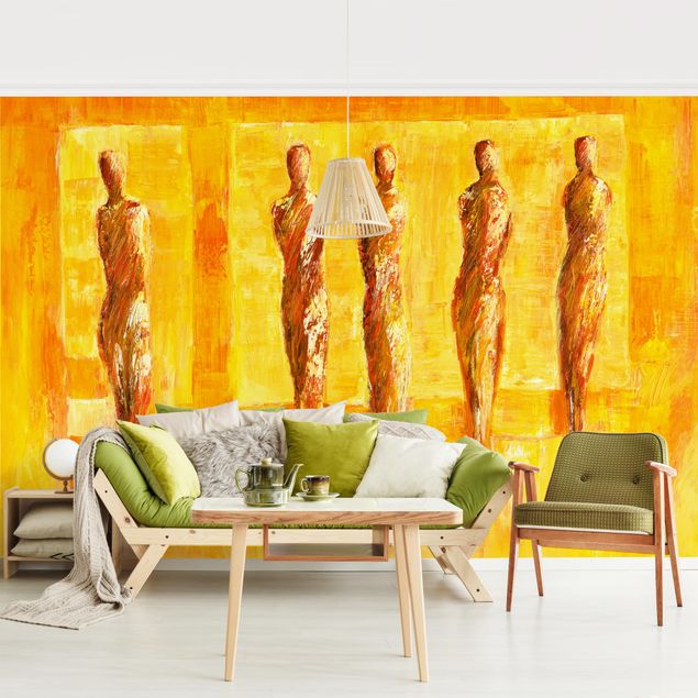 køkken dekorationer Petra Schüßler - Five Figures In Yellow