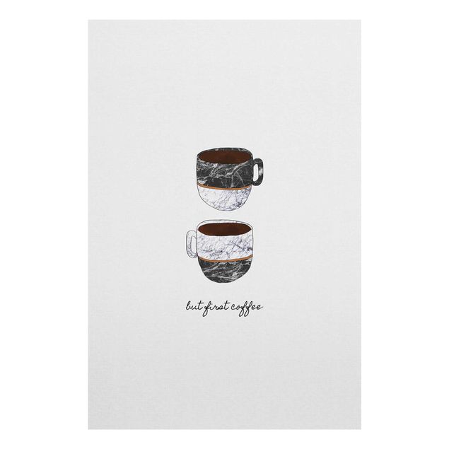 Billeder sort og hvid Coffee Mugs Quote But first Coffee