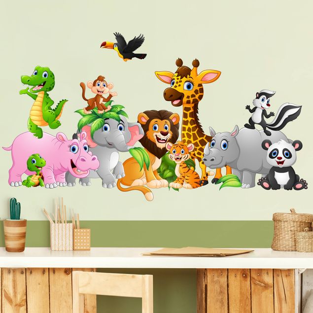 Wallstickers dyr Animals of the jungle