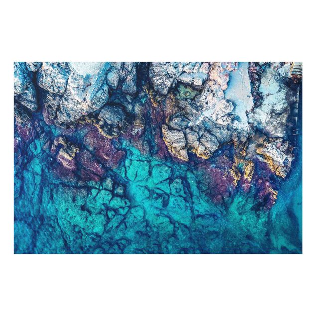 Billeder landskaber Top View Colourful Rocky Coastline