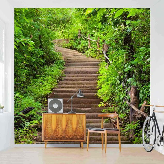 Fototapet landskaber Stairs In The Woods