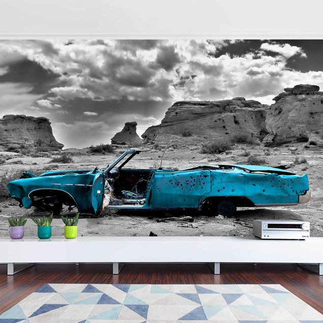 Fototapet landskaber Turquoise Cadillac