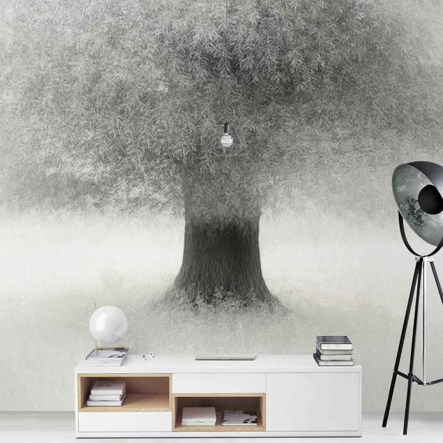Fototapet skove Dreaming Tree In White