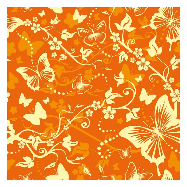 Tapet orange Enchanting Butterflies