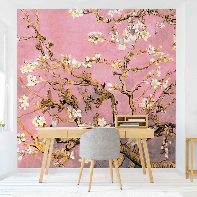Kunst stilarter pointillisme Vincent Van Gogh - Almond Blossom In Antique Pink