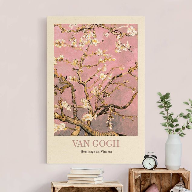 Kunst stilarter pointillisme Vincent van Gogh - Almond Blossom In Pink - Museum Edition