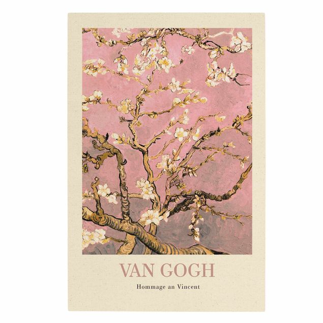Billeder på lærred blomster Vincent van Gogh - Almond Blossom In Pink - Museum Edition