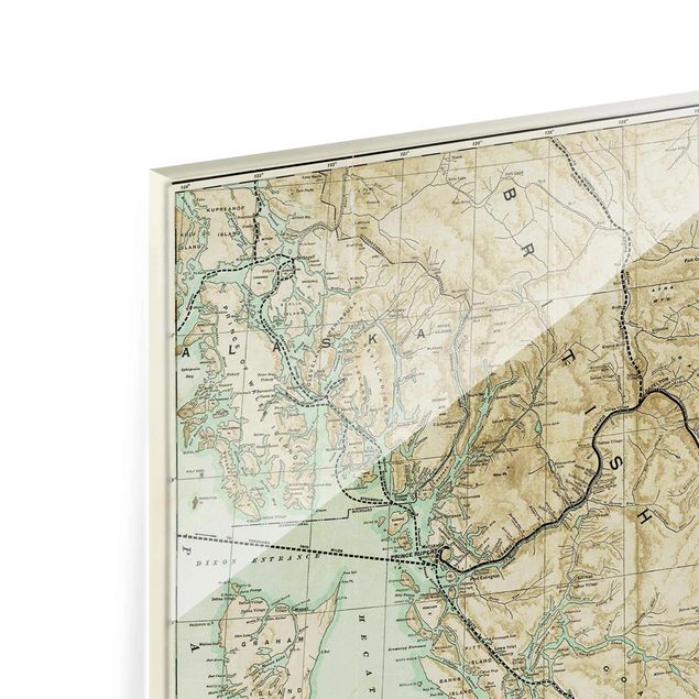 Billeder Vintage Map British Columbia