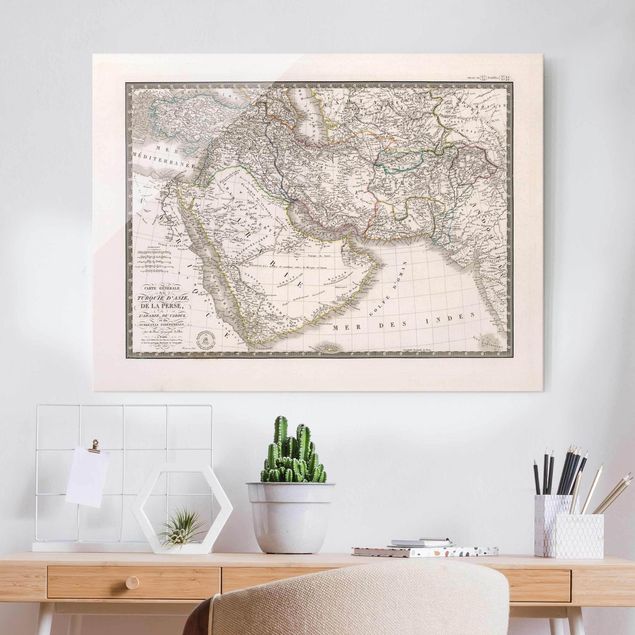 køkken dekorationer Vintage Map In The Middle East