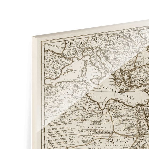 Glas magnettavla Vintage Map The Middle East
