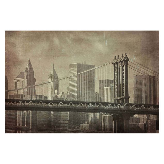 Tapet beige Vintage New york City
