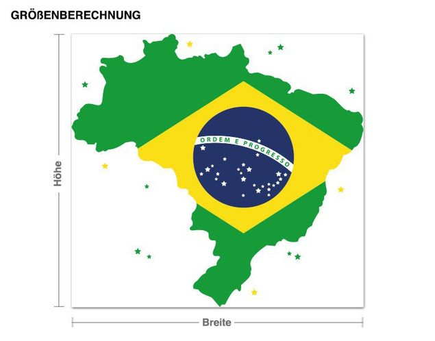 Wallstickers fodbold BRAZIL