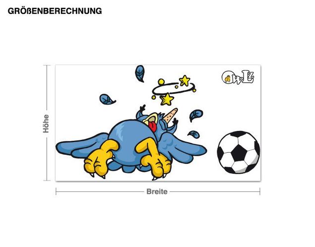 Wallstickers fodbold Football-Owl Egon