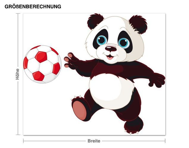 Wallstickers fodbold Football Panda