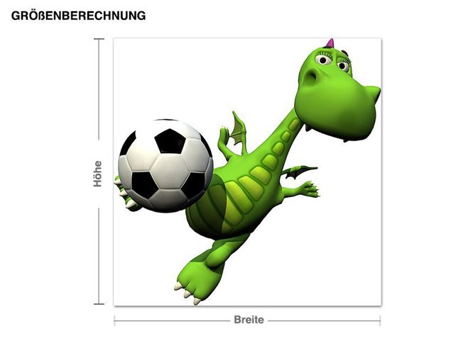 Wallstickers fodbold Football Dino 2