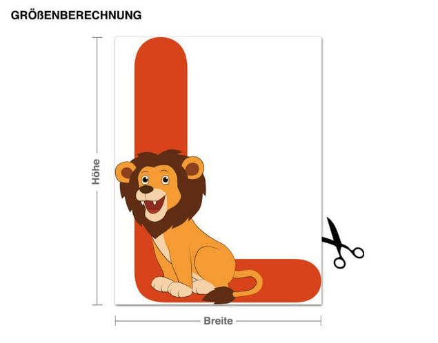 Wallstickers lions Kid's ABC - Lion