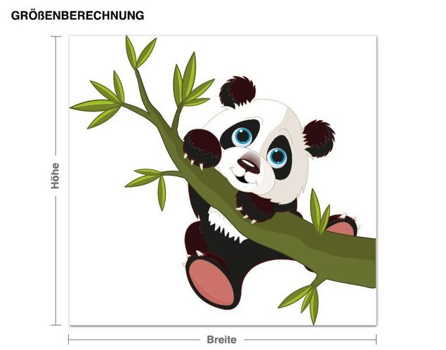 Wallstickers jungle Little Panda Bear