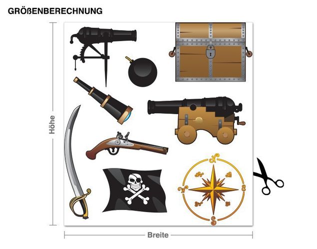 Wallstickers pirater Pirate Equipment