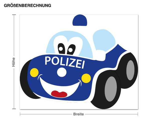 Wallstickers biler Police Car