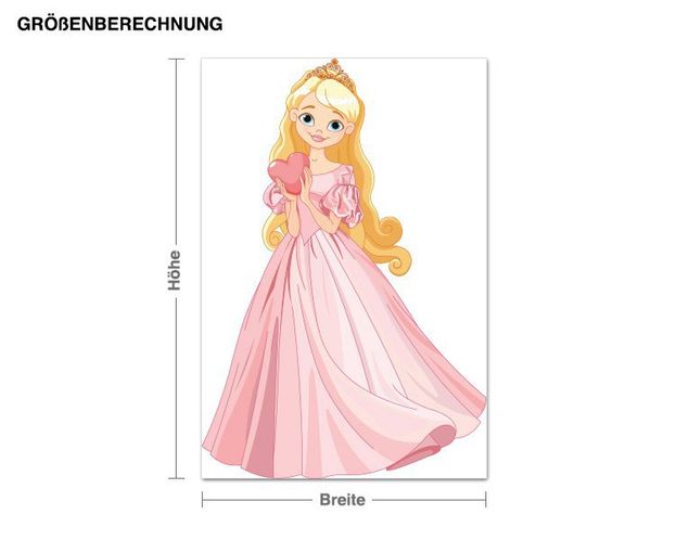 Wallstickers prinzessin Princess With Heart