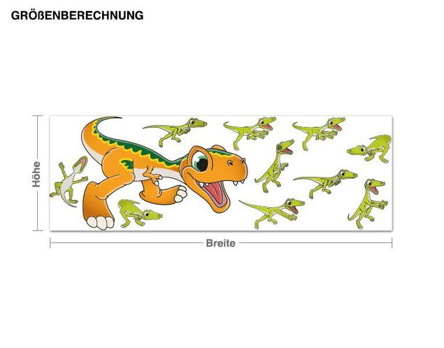 Wallstickers dinosaurier Playing Dinos