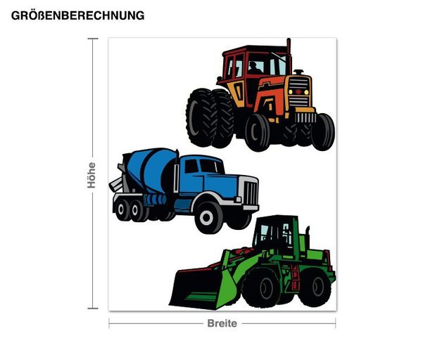 Wallstickers byggeplads Tractors