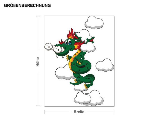 Wallstickers drager Miracle Dragon