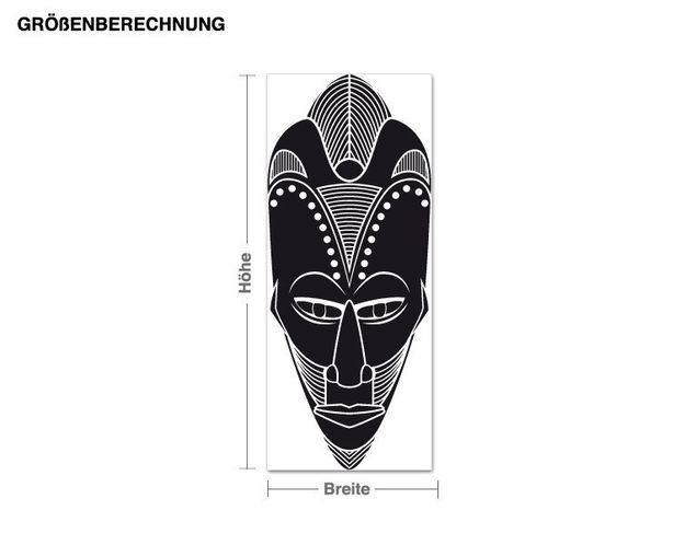 Wallstickers Afrika African warrior mask