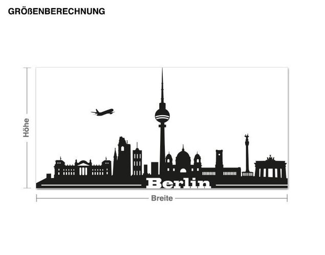 Wallstickers Tyskland Berlin skyline