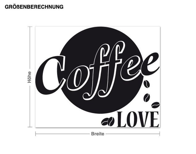 Wallstickers kaffe Coffee Love