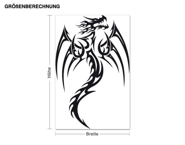 Wallstickers drager Dragon