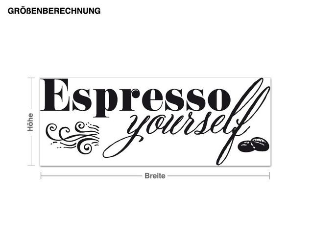 Wallstickers kaffe Espresso yourself