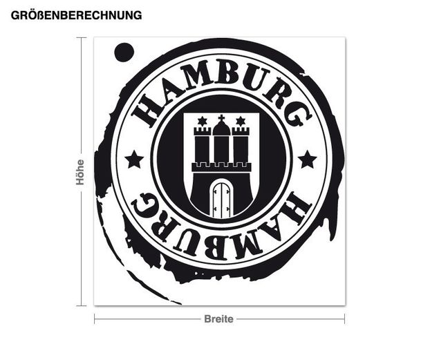 Wallstickers metropolises Hamburg Logo Design