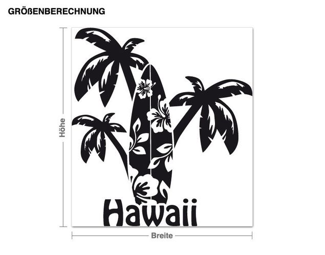 Wallstickers Palmer Hawaii Palm Trees