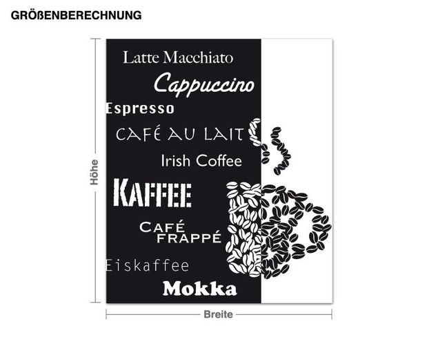 Wallstickers kaffe Coffee Art