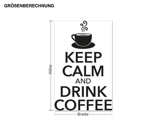 Wallstickers kaffe Keep Calm Coffee