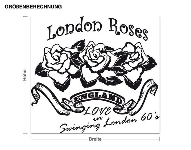 Wallstickers London London Roses