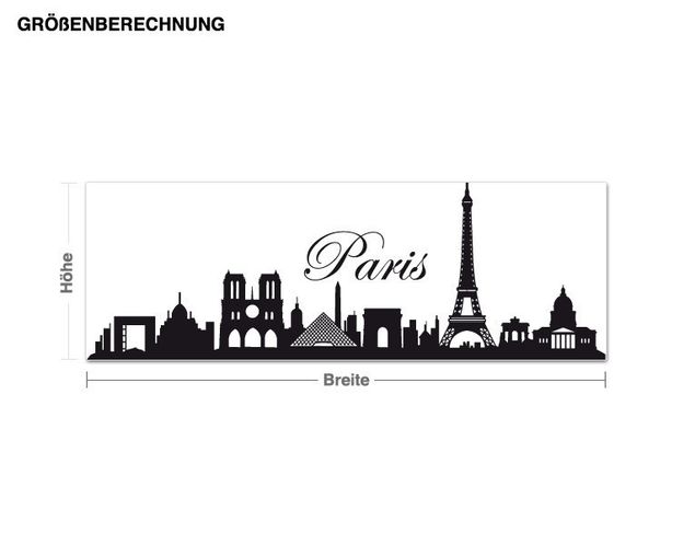 Wallstickers Paris Paris skyline