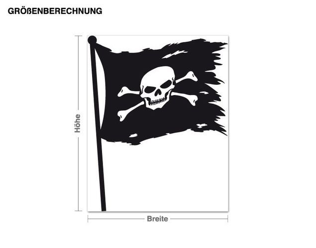 Wallstickers pirater Pirate Flag