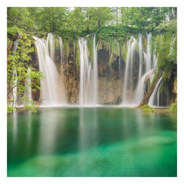 Grøn tapet Waterfall Plitvice Lakes