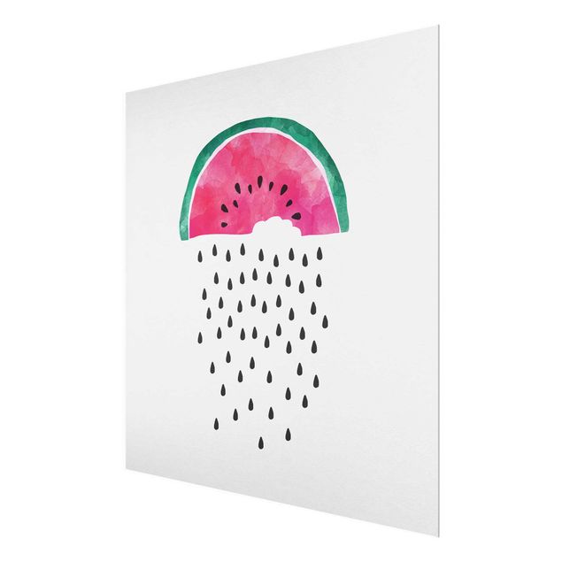 Glas magnettavla Watermelon Rain