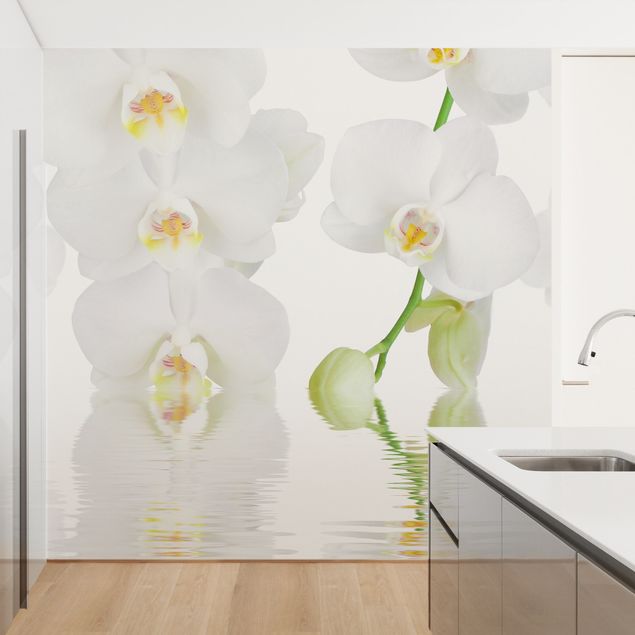 Moderne tapet Spa Orchid - White Orchid