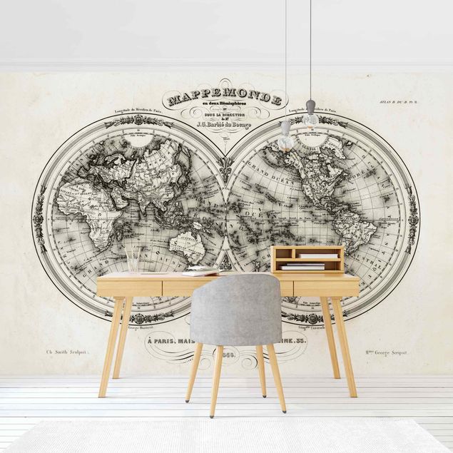 Sort hvid tapet World Map - French Map Of The Cap Region Of 1848