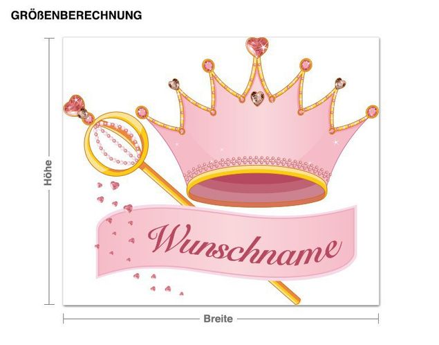 Wallstickers prinzessin Crown and Sceptre
